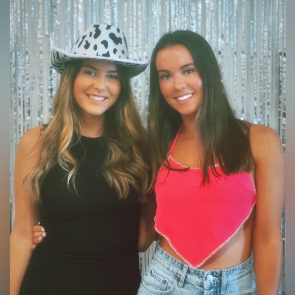 Sequin bandana style top